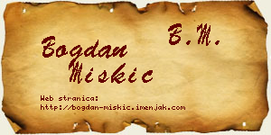 Bogdan Miškić vizit kartica